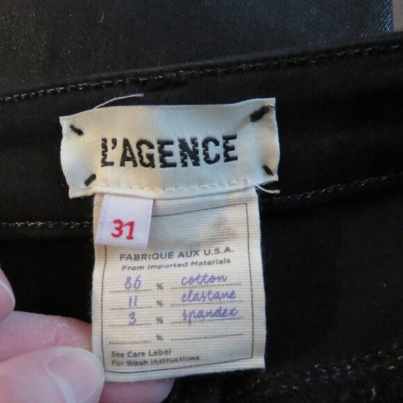 L'AGENCE Midnight Black Ankle Jeans - Picture 15 of 16